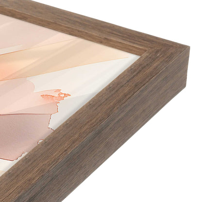 [Color:Walnut], Picture of art in a Walnut frame at an angle