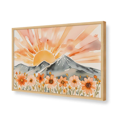 [Color:American Maple], Picture of art in a American Maple frame of the corner