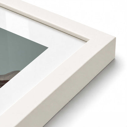[Color:Opaque White], Picture of art in a Opaque White frame at an angle