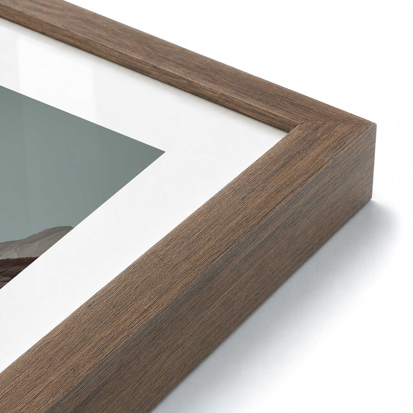 [Color:Walnut], Picture of art in a Walnut frame at an angle