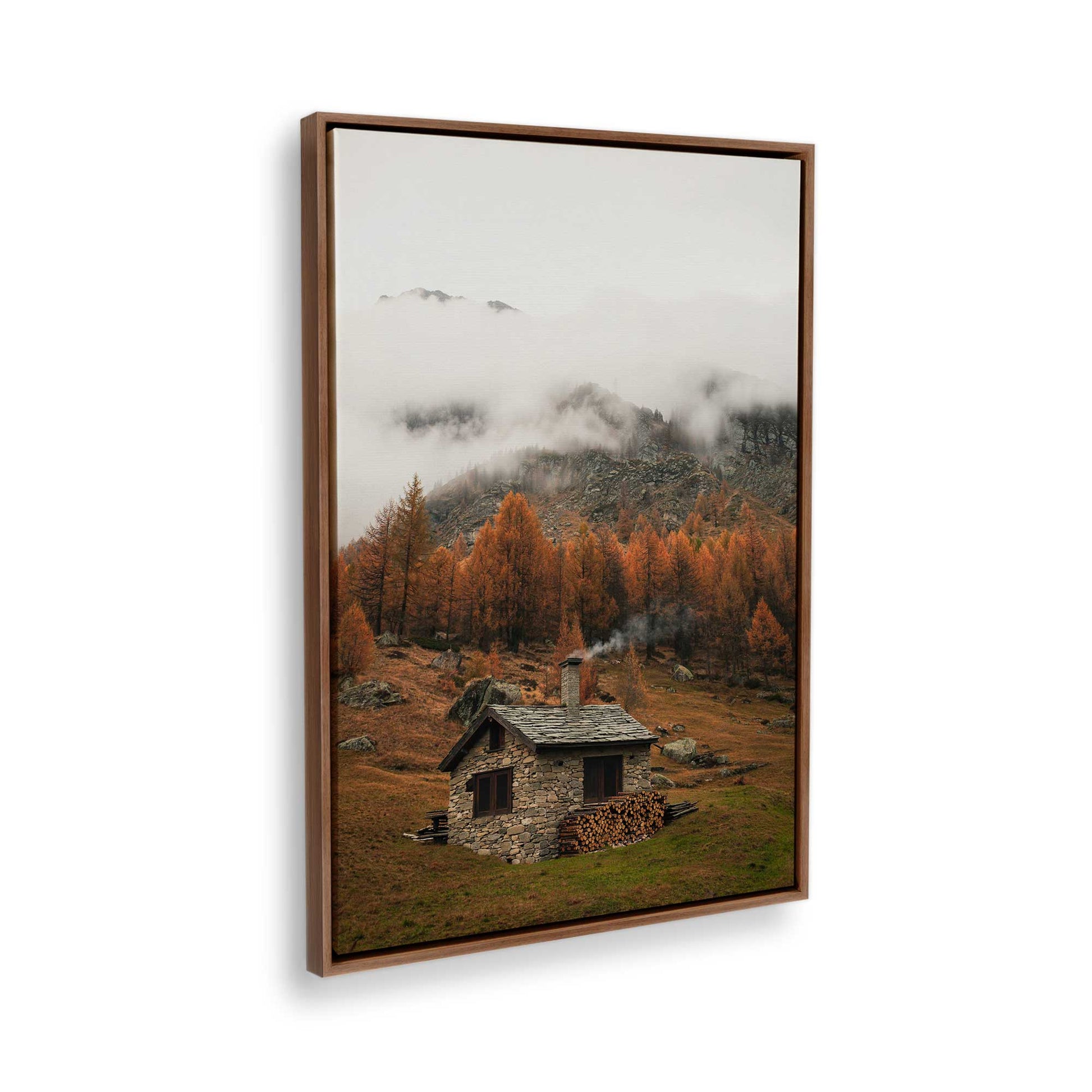 [Color:Walnut], Picture of the corner of the art