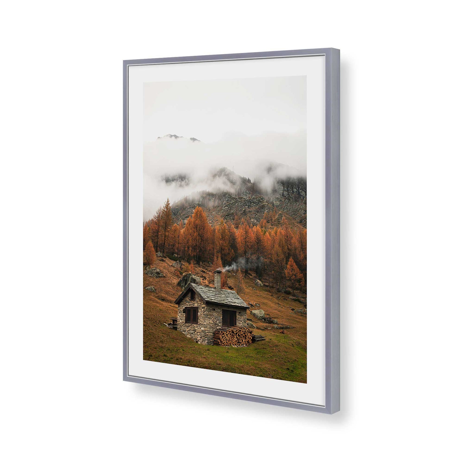 [Color:Polished Chrome], Picture of art in a Polished Chrome frame of the corner