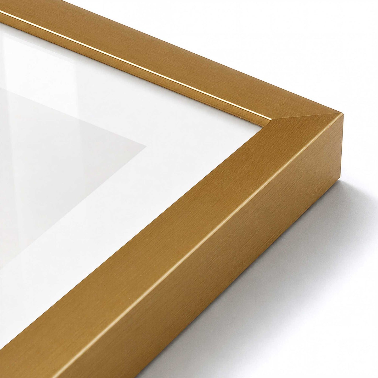 [Color:Polished Gold], Picture of art in a Polished Gold frame at an angle