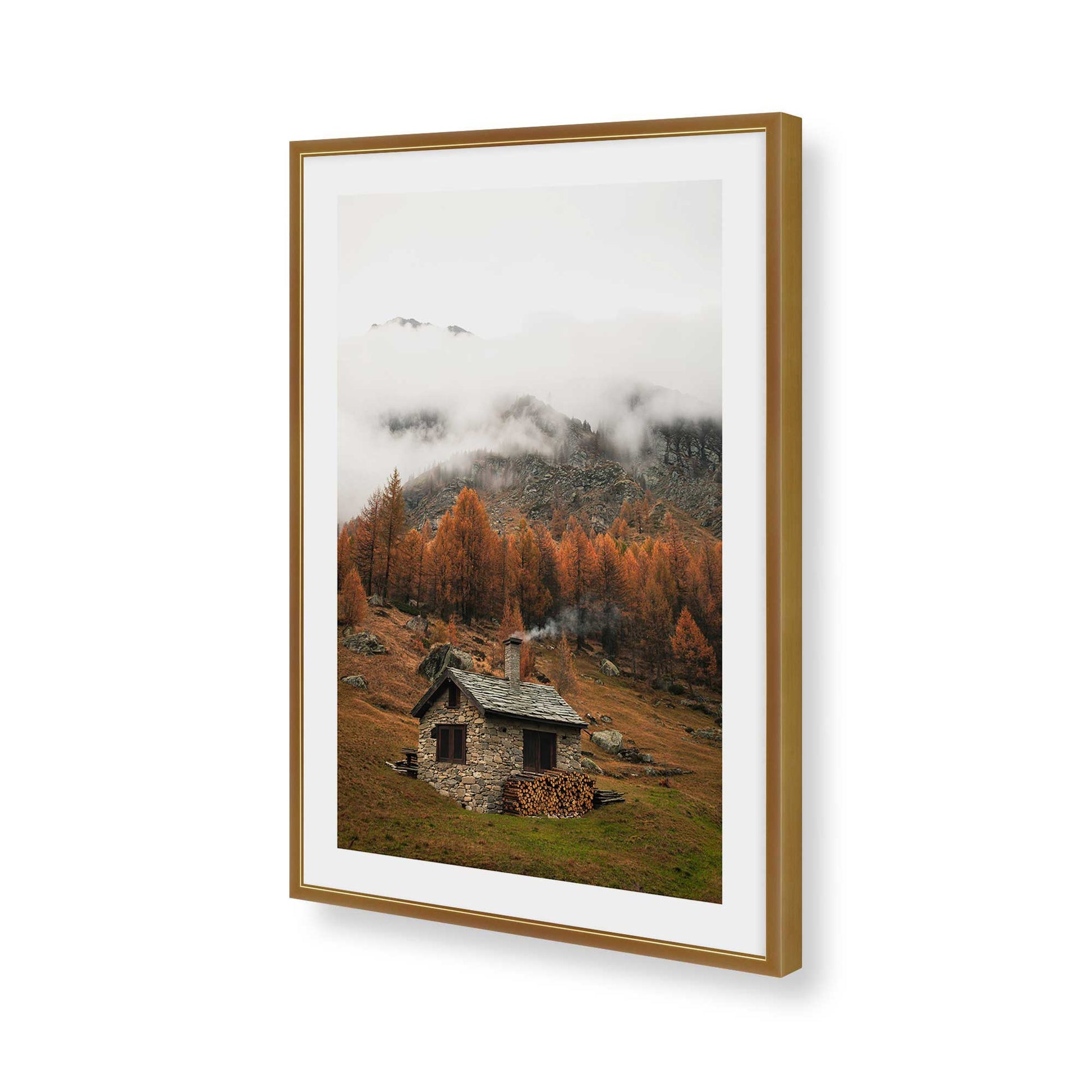 [Color:Polished Gold], Picture of art in a Polished Gold frame of the corner