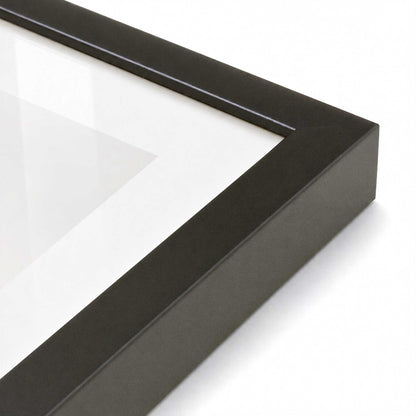[Color:Satin Black], Picture of art in a Satin Black frame at an angle