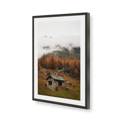 [Color:Satin Black], Picture of art in a Satin Black frame of the corner