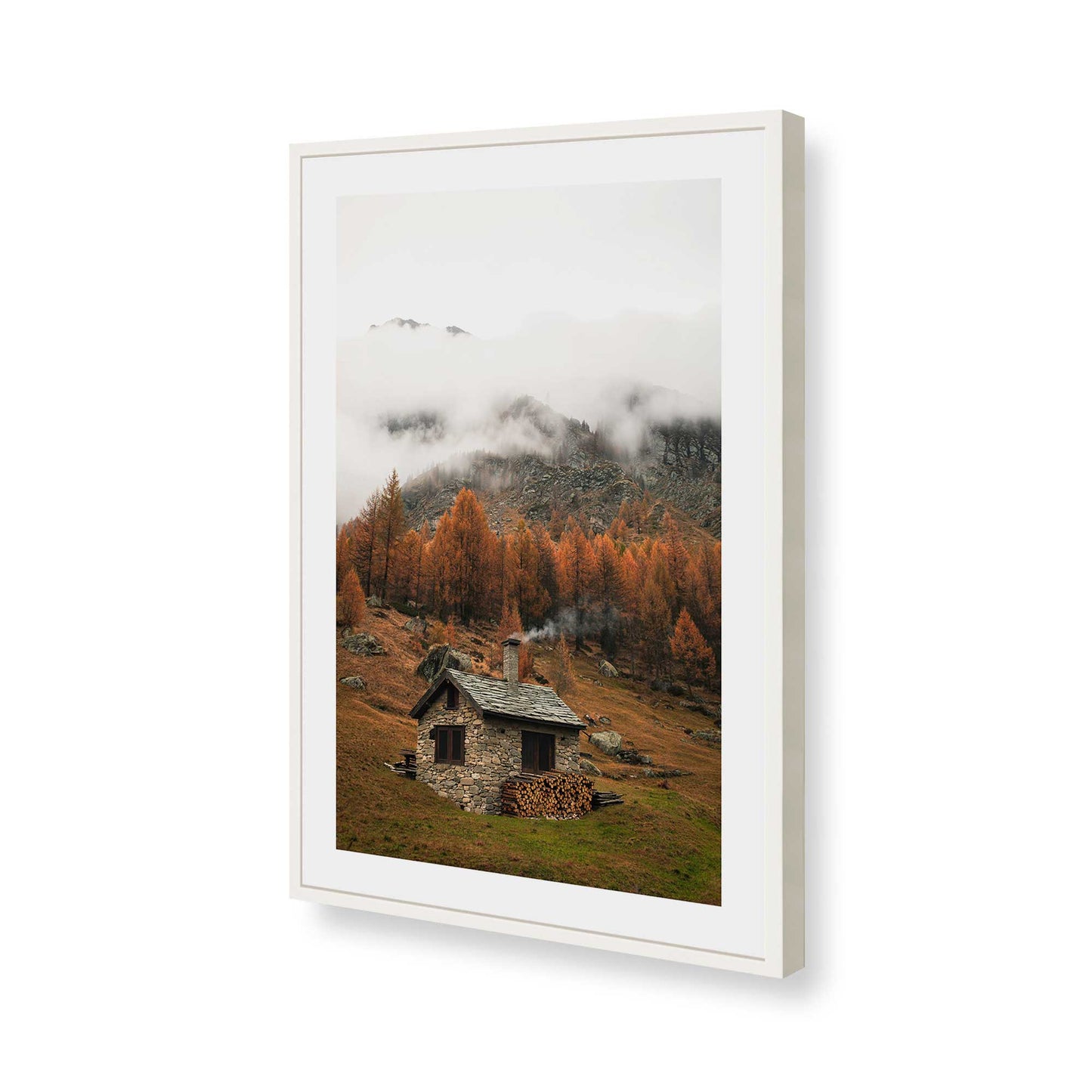 [Color:Opaque White], Picture of art in a Opaque White frame of the corner