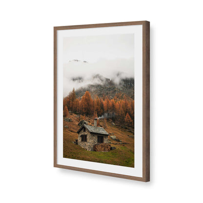 [Color:Walnut], Picture of art in a Walnut frame of the corner