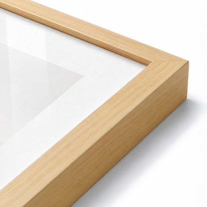 [Color:American Maple], Picture of art in a American Maple frame at an angle