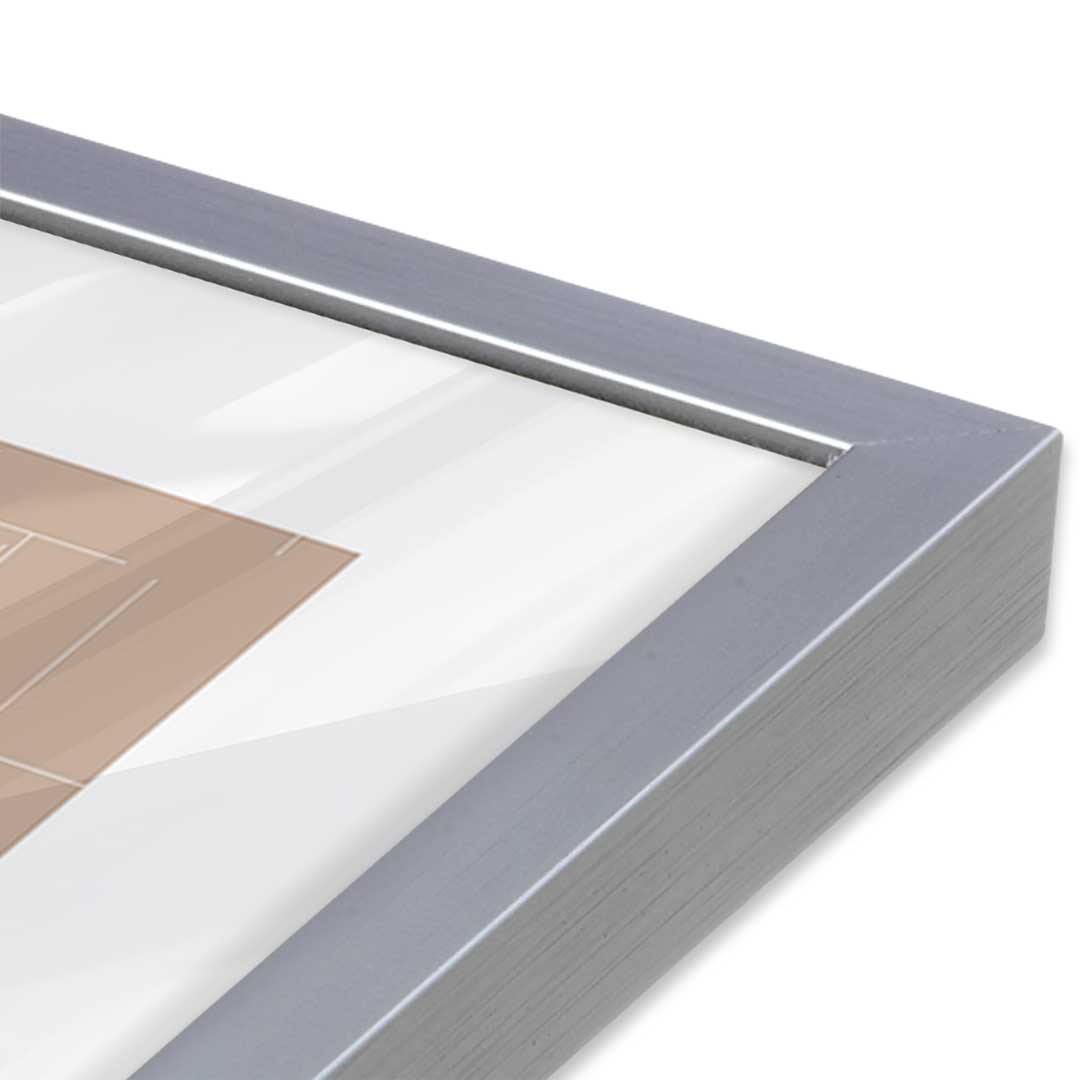 [Color:Polished Chrome], Picture of art in a Polished Chrome frame at an angle