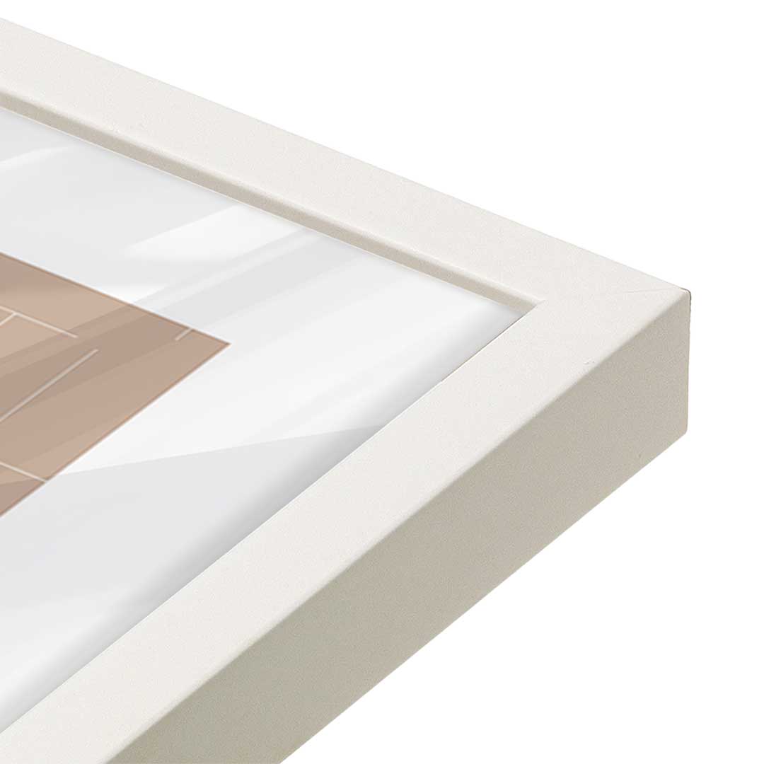 [Color:Opaque White], Picture of art in a Opaque White frame at an angle