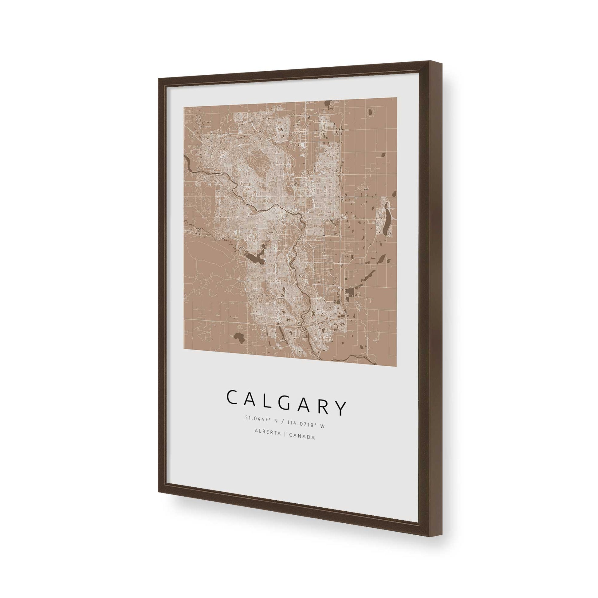 [Color:Brown], Picture of art in a Brown frame of the corner