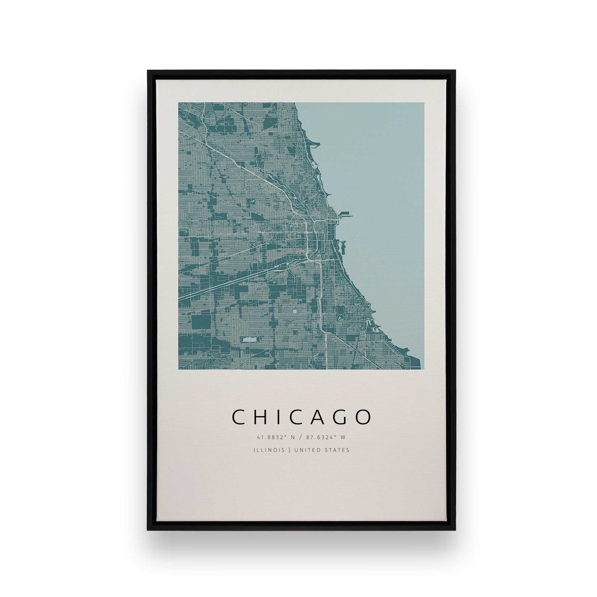 [Color:Satin Black], Picture of art in a Satin Black frame