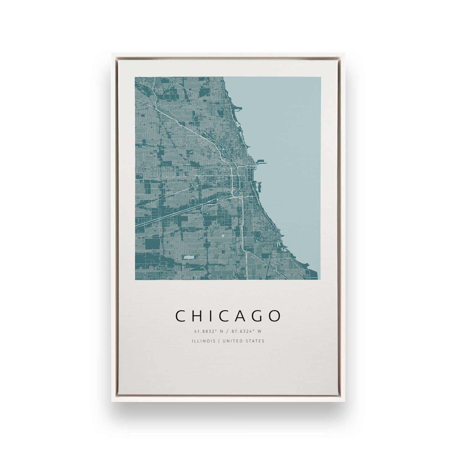 [Color:Opaque White], Picture of art in a White frame
