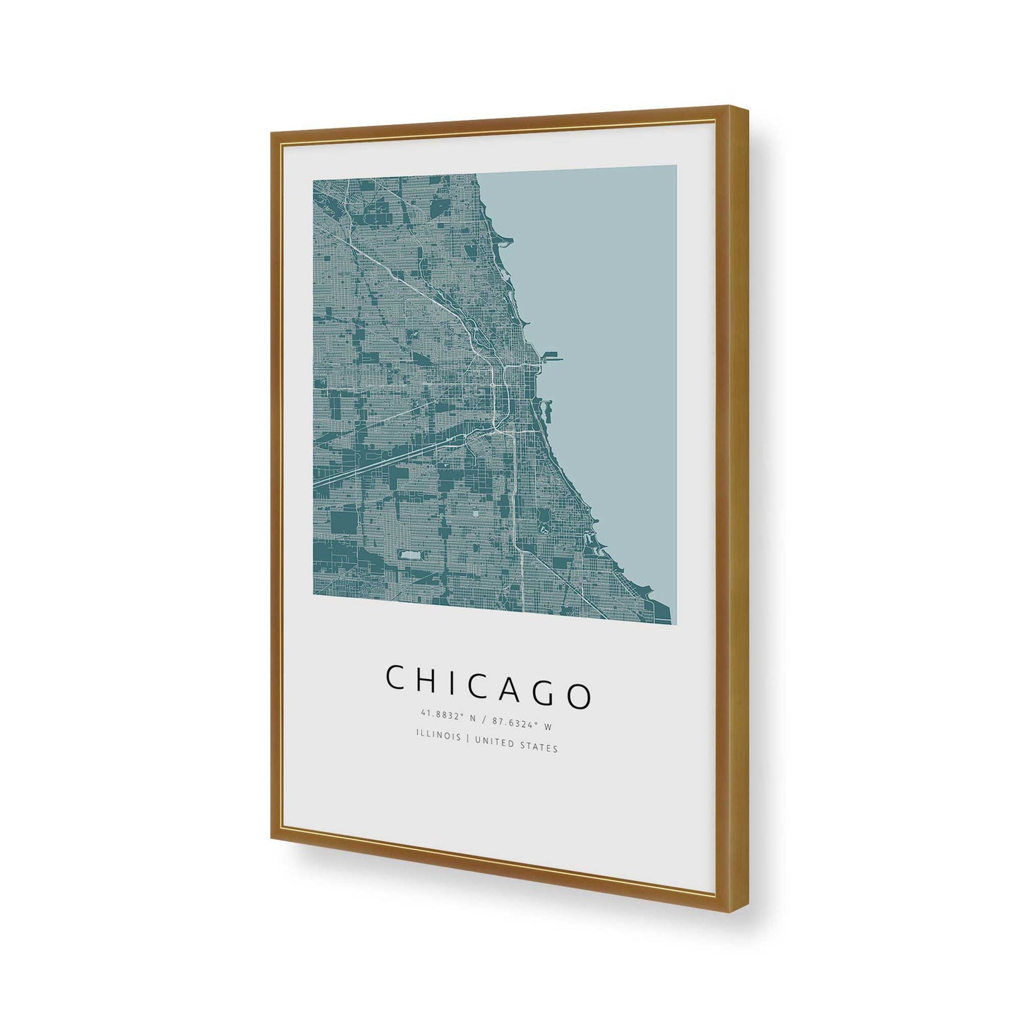 [Color:Polished Gold], Picture of art in a Polished Gold frame of the corner