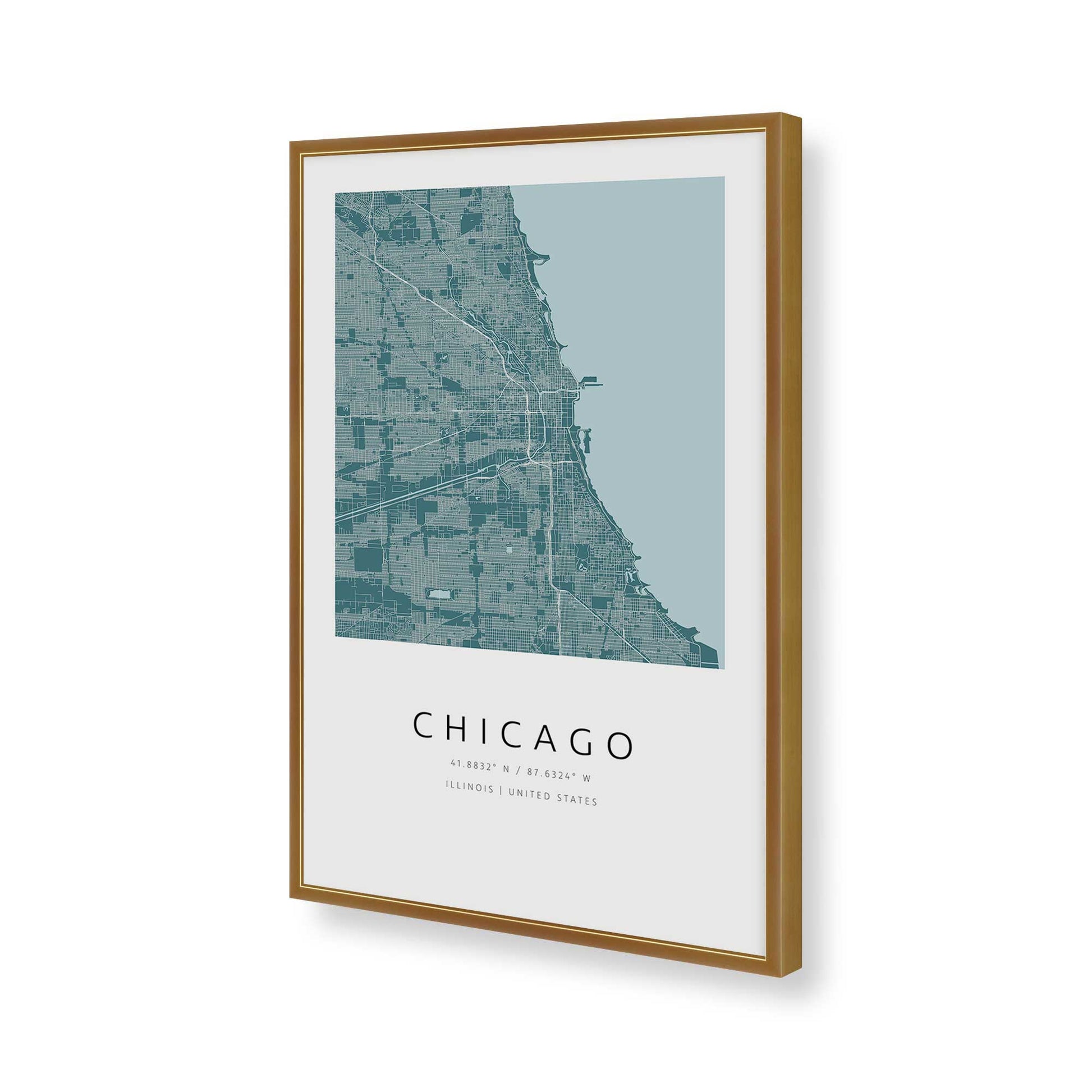 [Color:Polished Gold], Picture of art in a Polished Gold frame of the corner