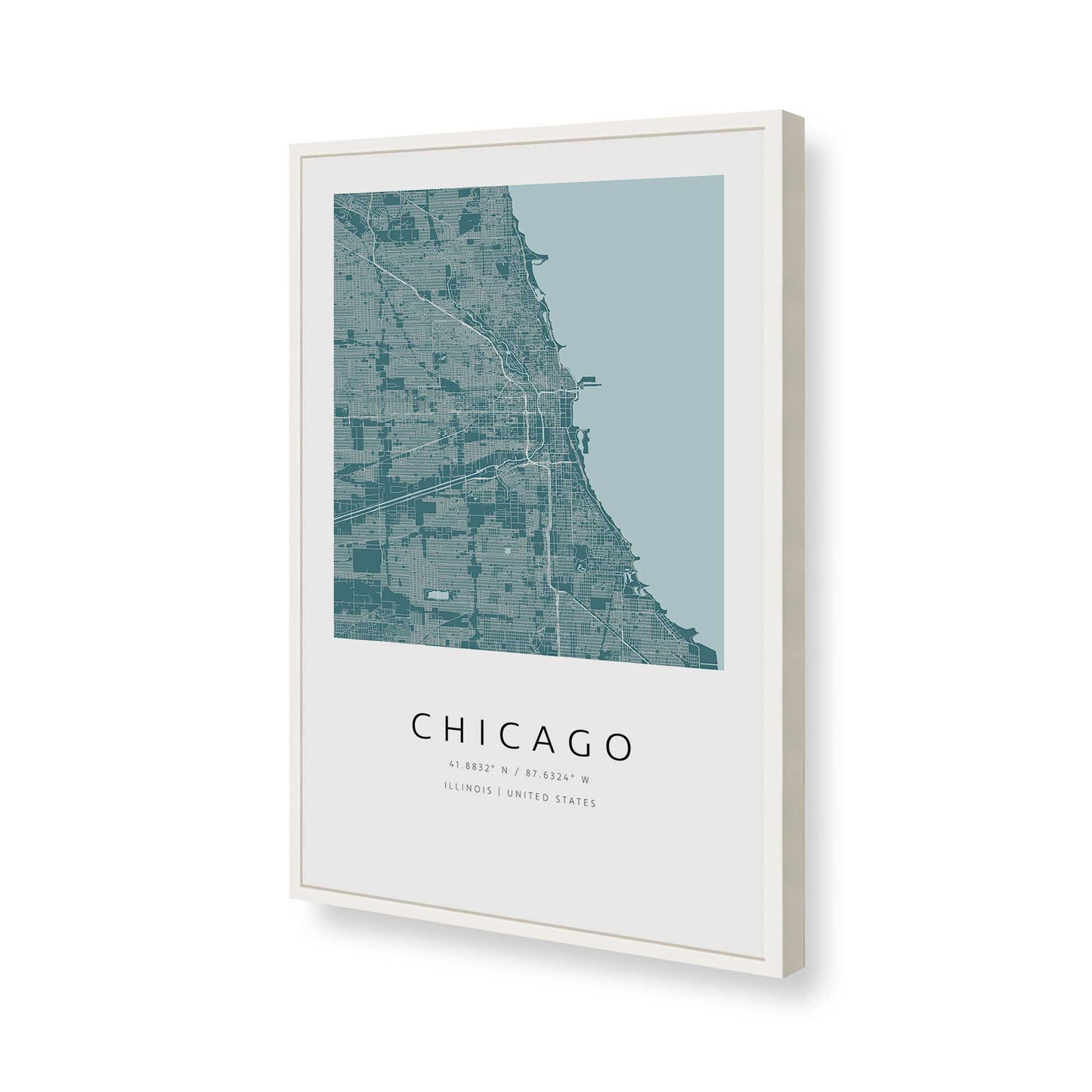 [Color:Opaque White], Picture of art in a Opaque White frame of the corner