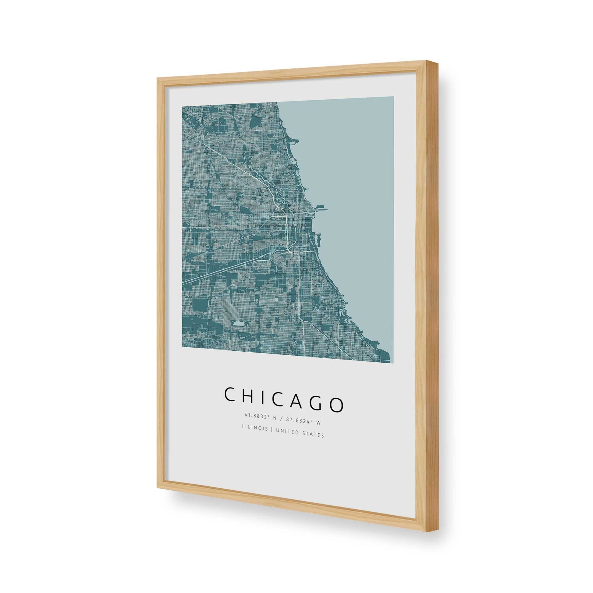 [Color:American Maple], Picture of art in a American Maple frame of the corner