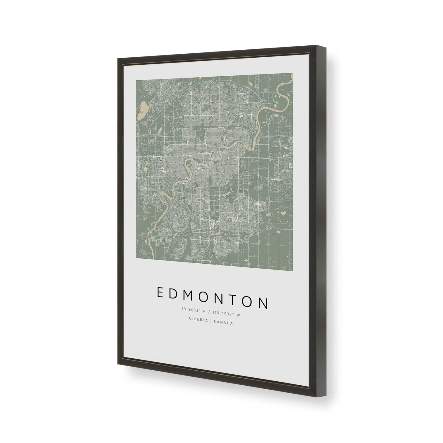 [Color:Satin Black], Picture of art in a Satin Black frame of the corner