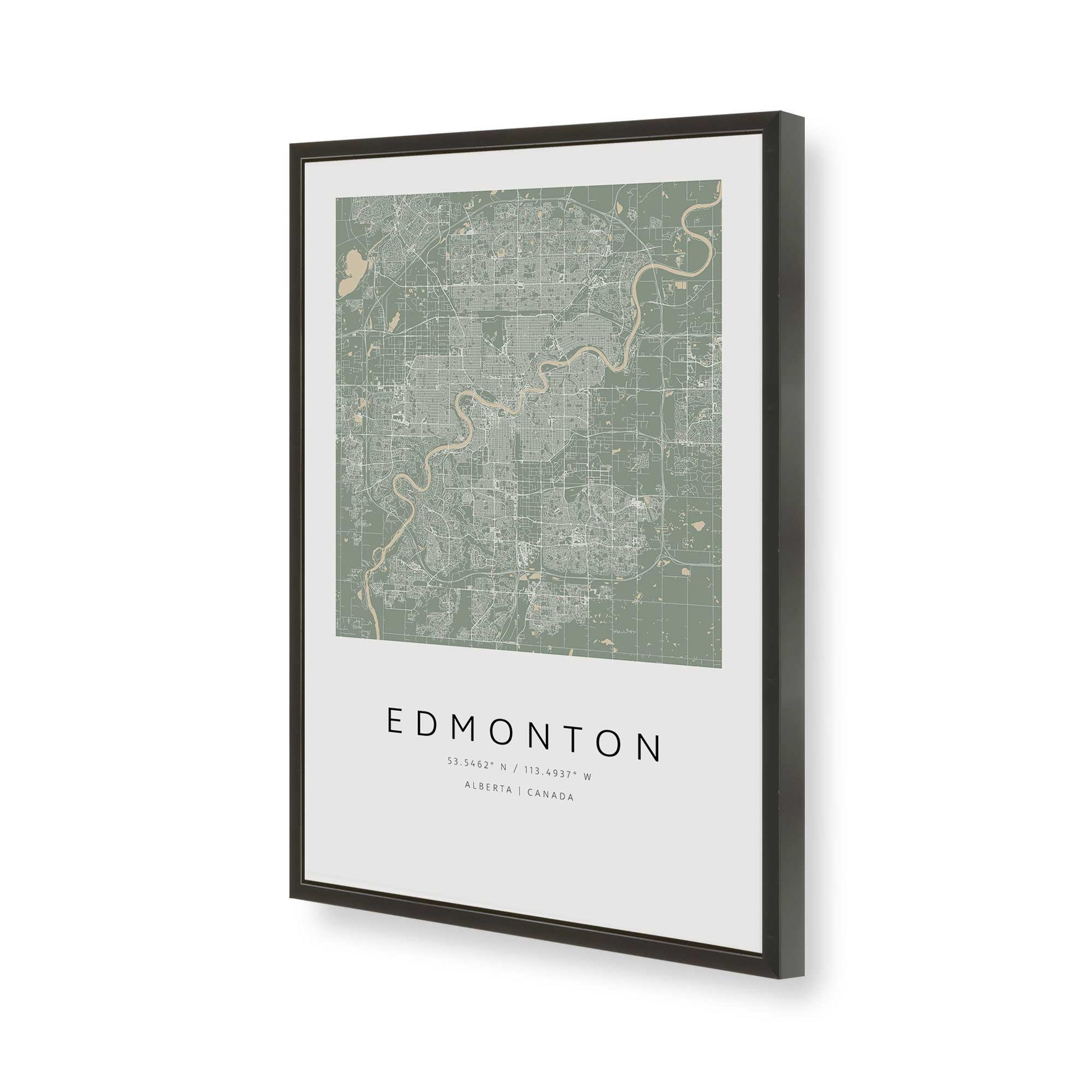 [Color:Satin Black], Picture of art in a Satin Black frame of the corner