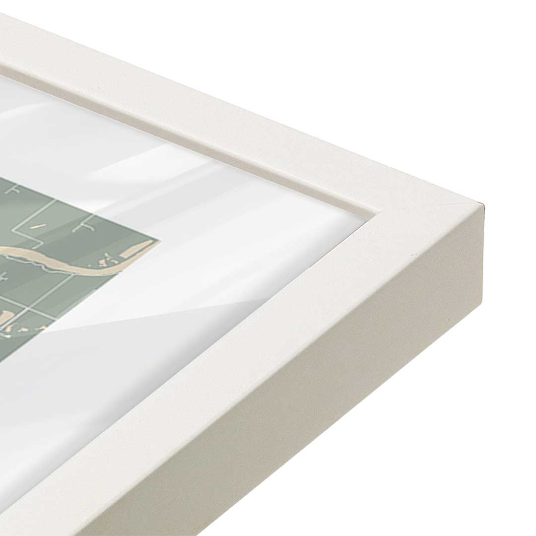[Color:Opaque White], Picture of art in a Opaque White frame at an angle