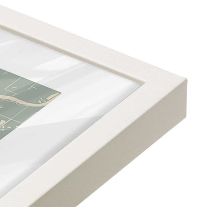 [Color:Opaque White], Picture of art in a Opaque White frame at an angle
