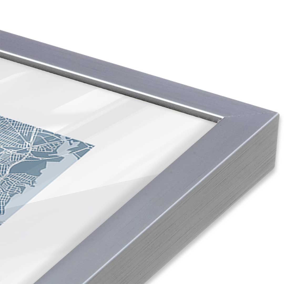 [Color:Polished Chrome], Picture of art in a Polished Chrome frame at an angle