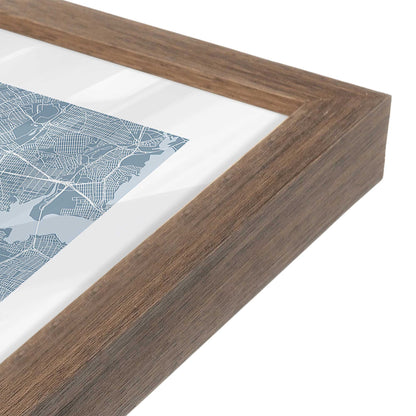 [Color:Walnut], Picture of art in a Walnut frame at an angle