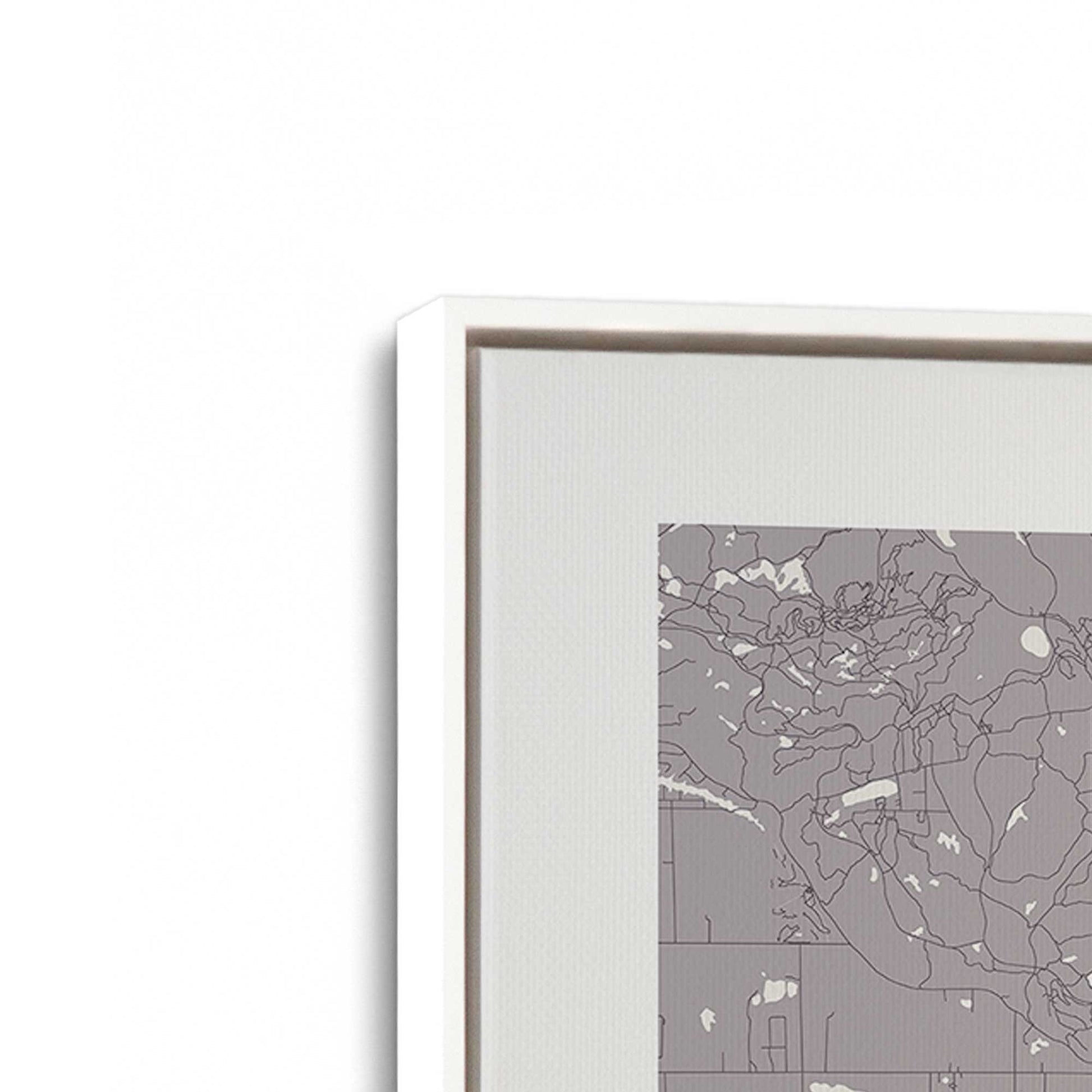 [Color:Opaque White], Picture of art in a White frame at an angle