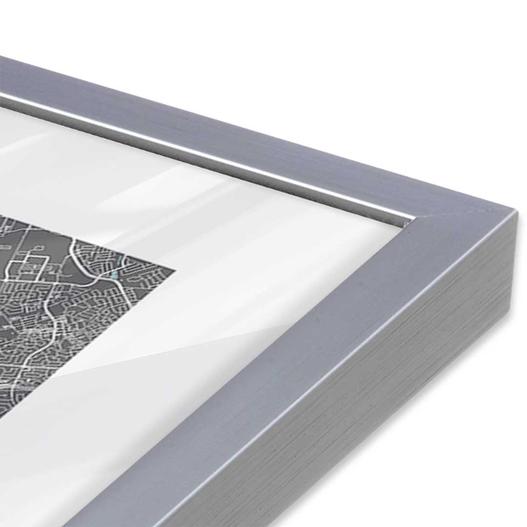 [Color:Polished Chrome], Picture of art in a Polished Chrome frame at an angle