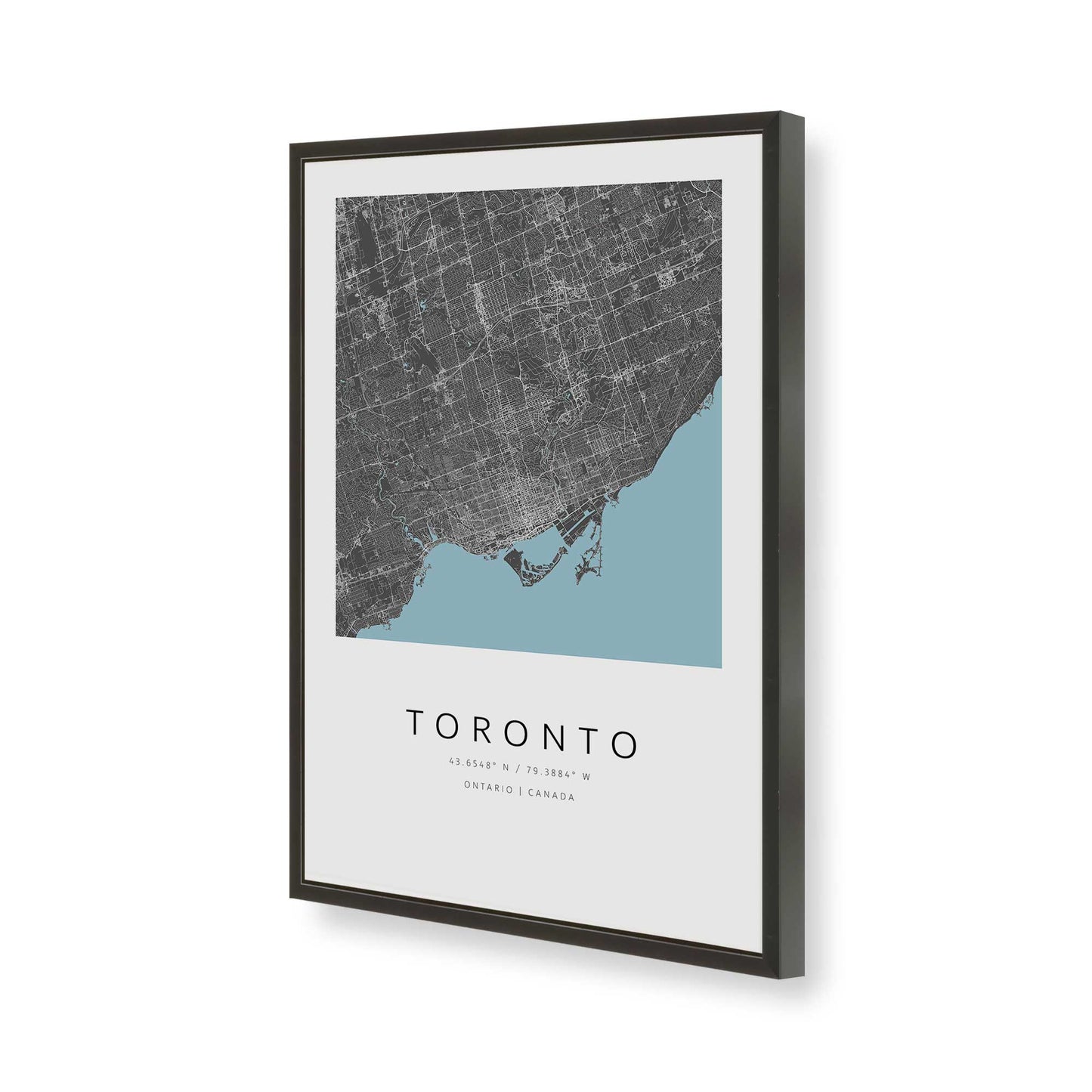 [Color:Satin Black], Picture of art in a Satin Black frame of the corner