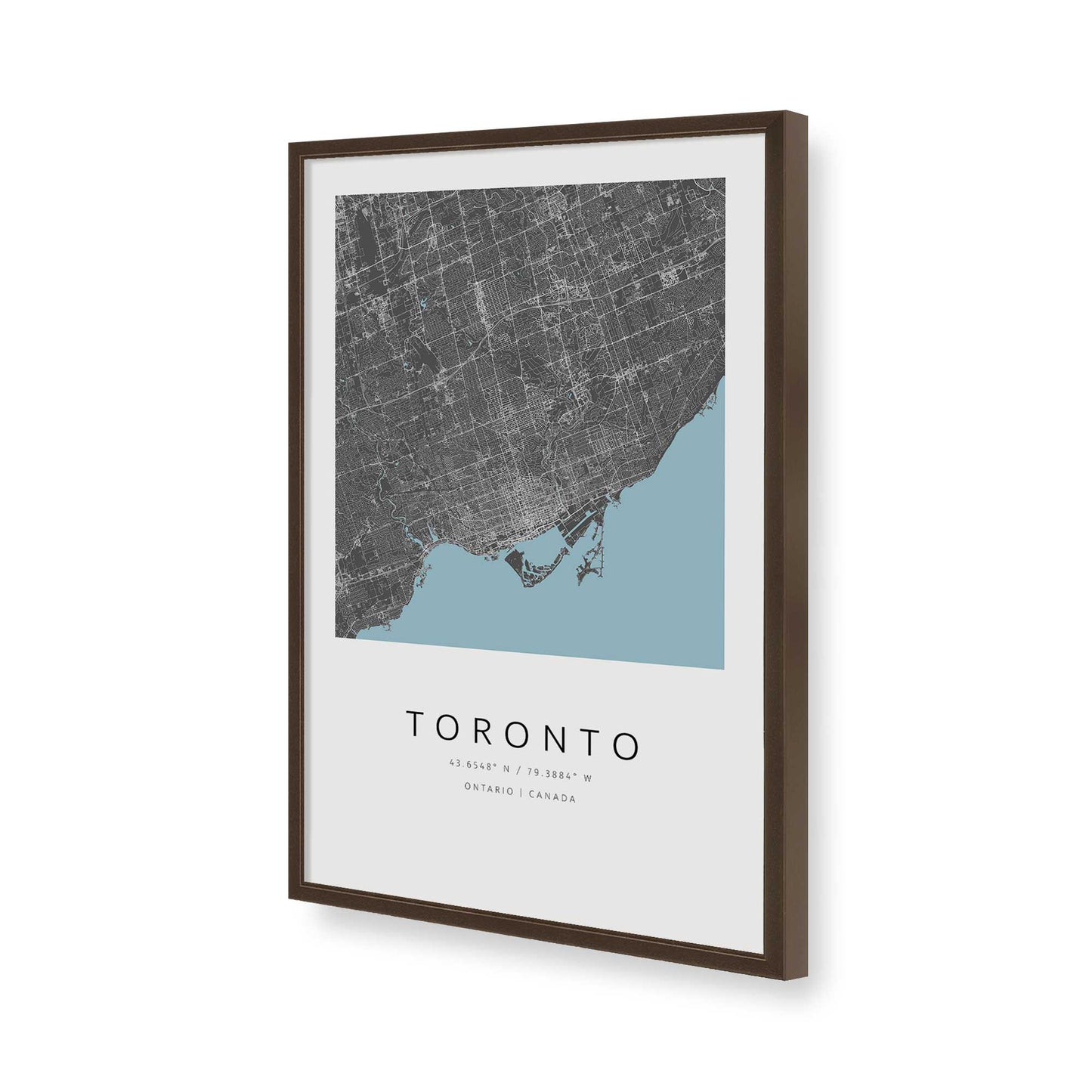 [Color:Brown], Picture of art in a Brown frame of the corner
