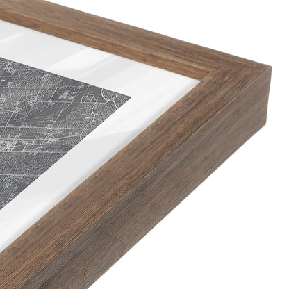 [Color:Walnut], Picture of art in a Walnut frame at an angle