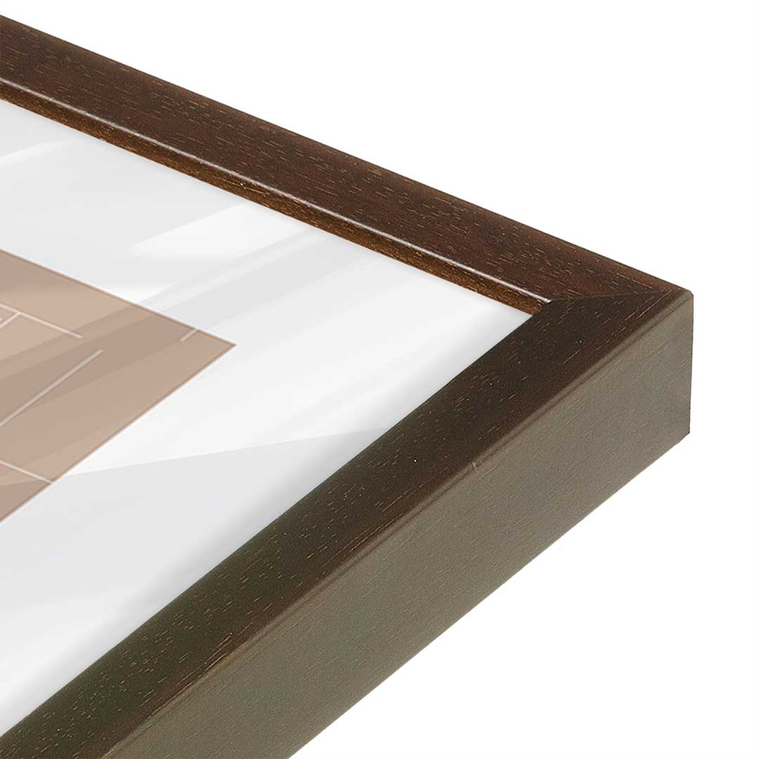 [Color:Belvinder Brown], Picture of art in a Belvinder Brown frame of the corner