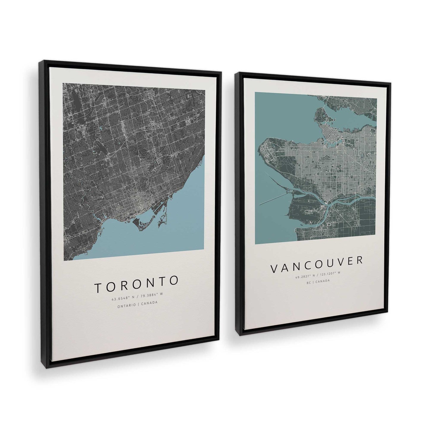 [Color:Satin Black], Picture of art in a Satin Black frame at an angle