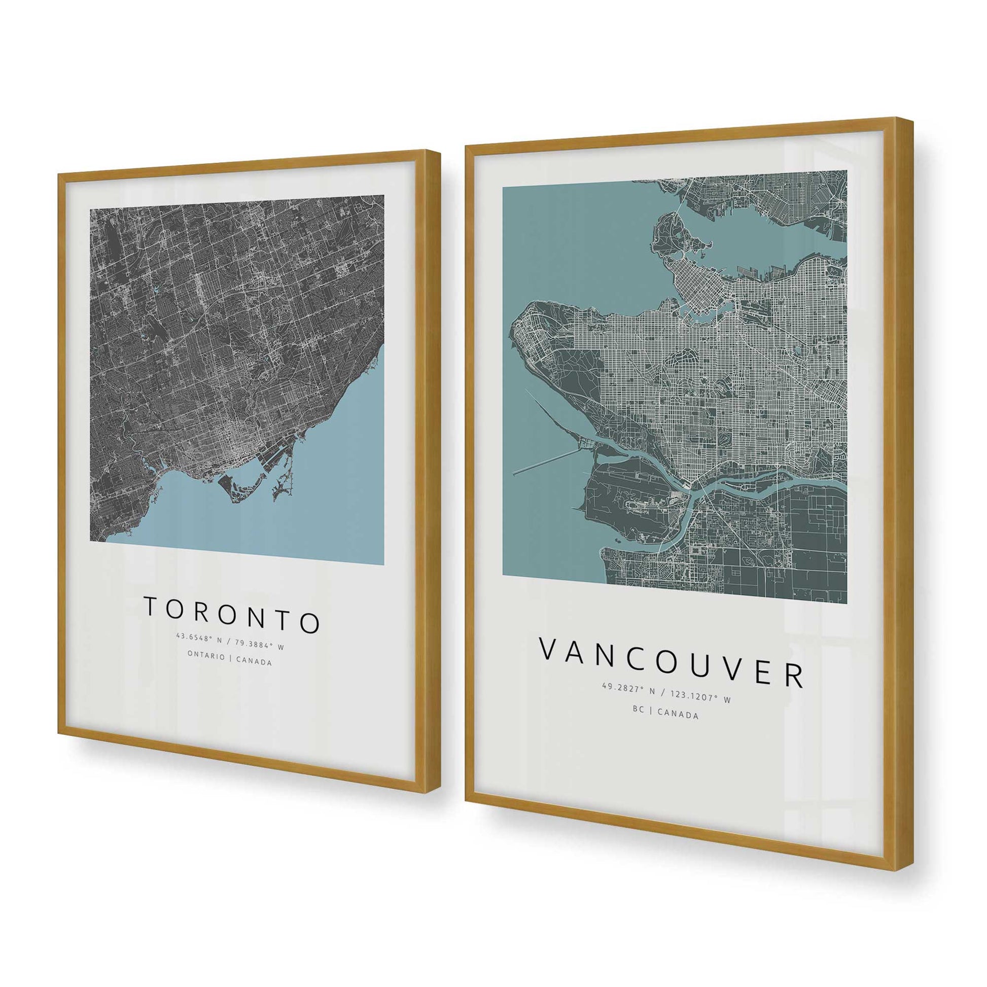 [Color:Polished Gold], Picture of art in a Polished Gold frame at an angle