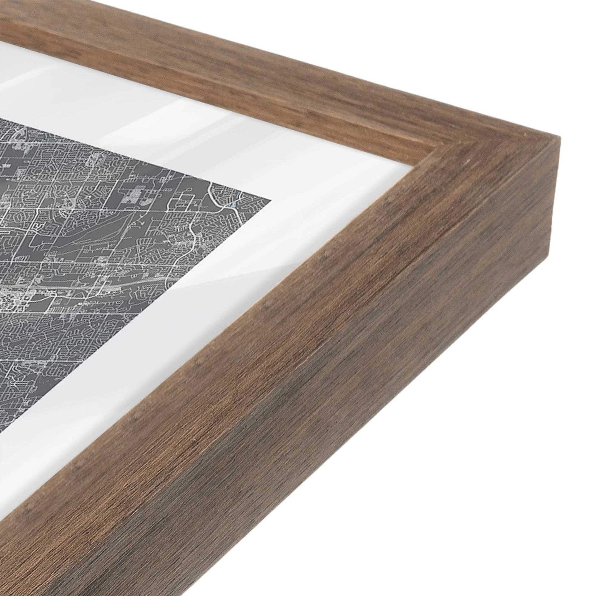 [Color:Walnut], Picture of art in a Walnut frame of the corner