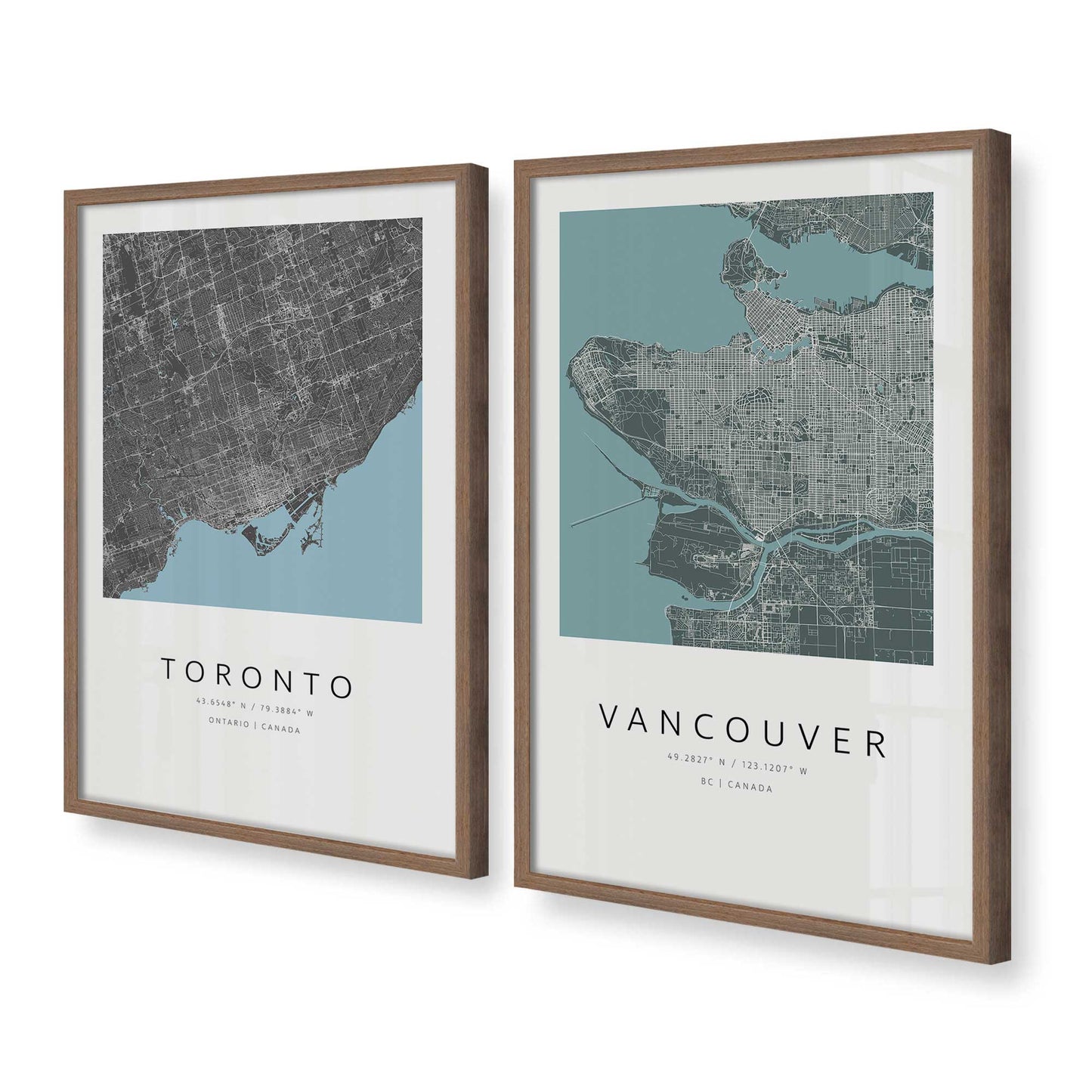 [Color:Walnut], Picture of art in a Walnut frame at an angle