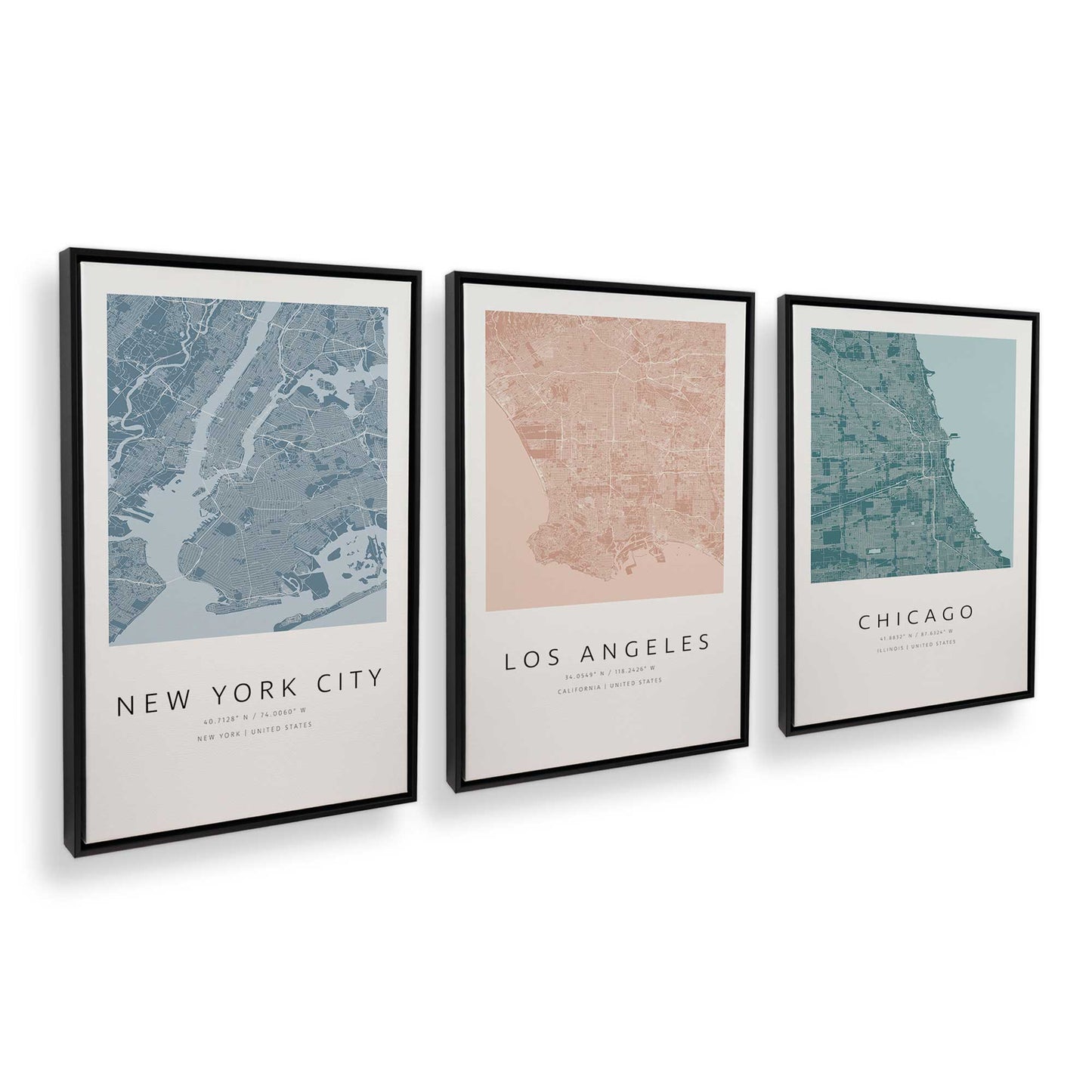 [Color:Satin Black], Picture of art in a Satin Black frame at an angle