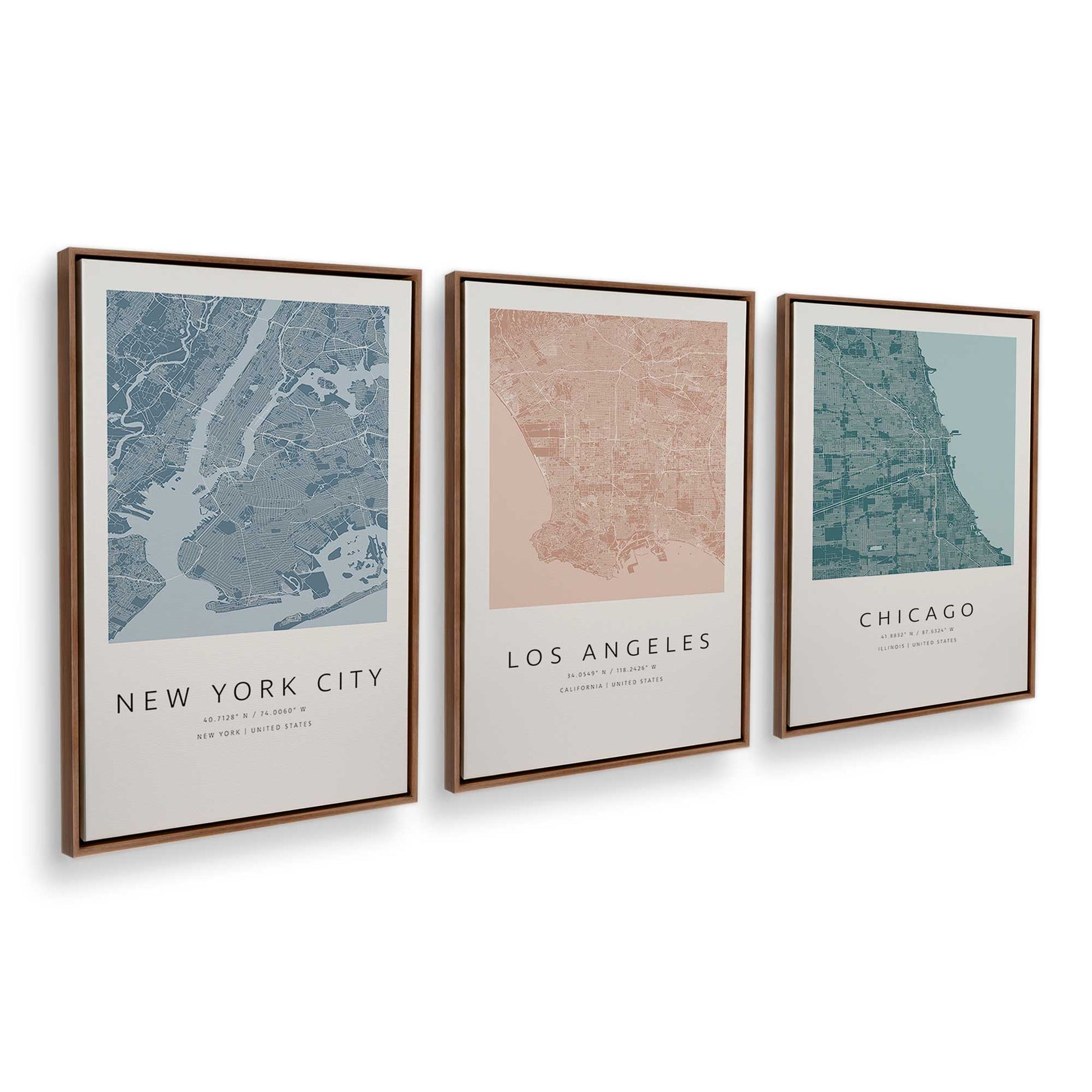 [Color:Walnut], Picture of art in a Walnut frame at an angle