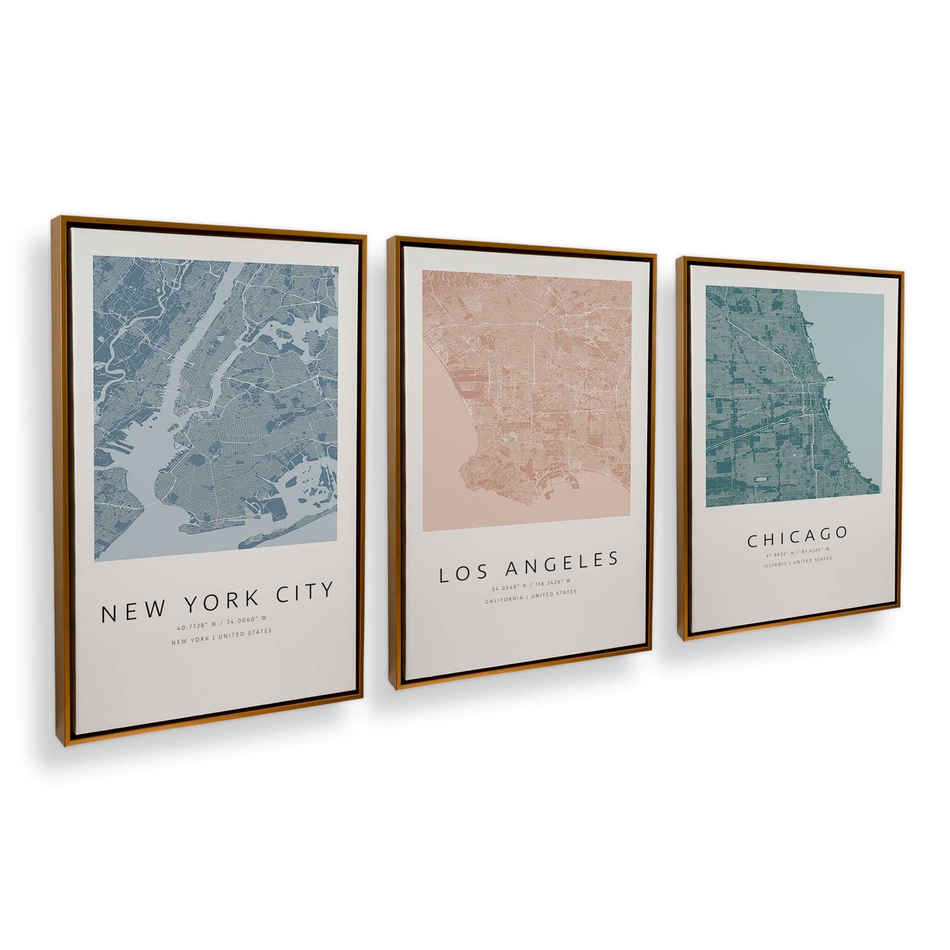[Color:Polished Gold], Picture of art in a Polished Gold frame at an angle