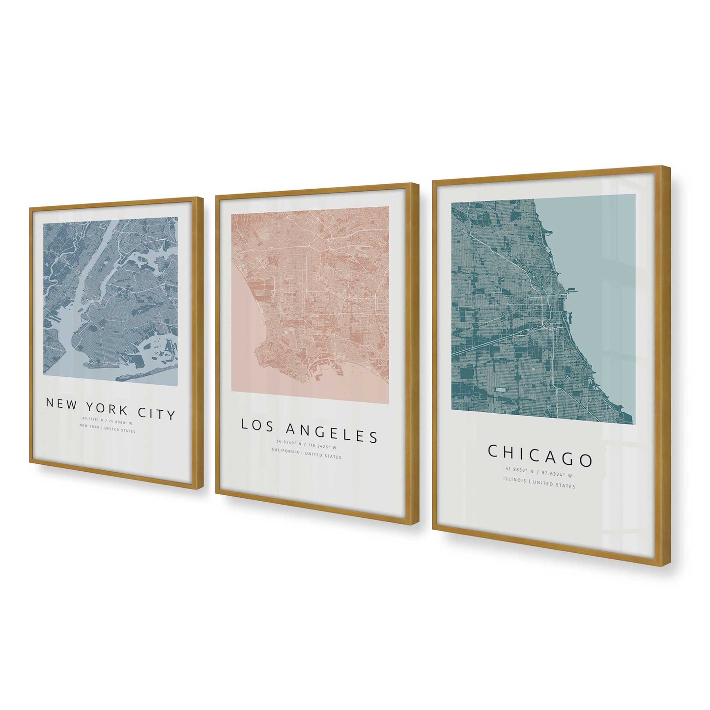 [Color:Polished Gold], Picture of art in a Polished Gold frame at an angle