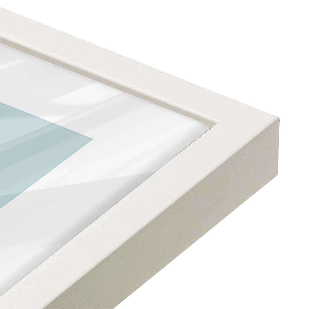 [Color:Opaque White], Picture of art in an Opaque White frame of the corner