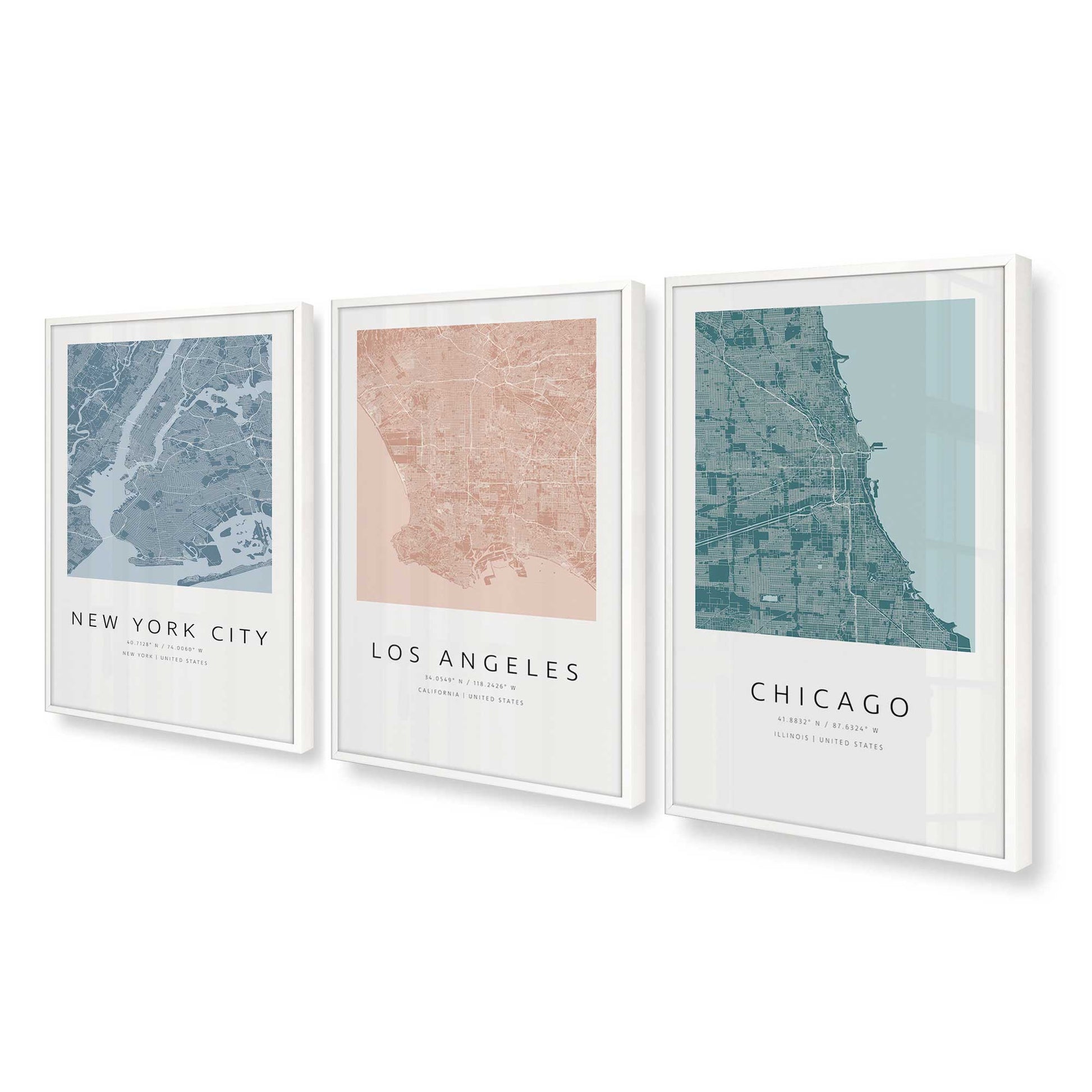 [Color:Opaque White], Picture of art in an Opaque White frame at an angle
