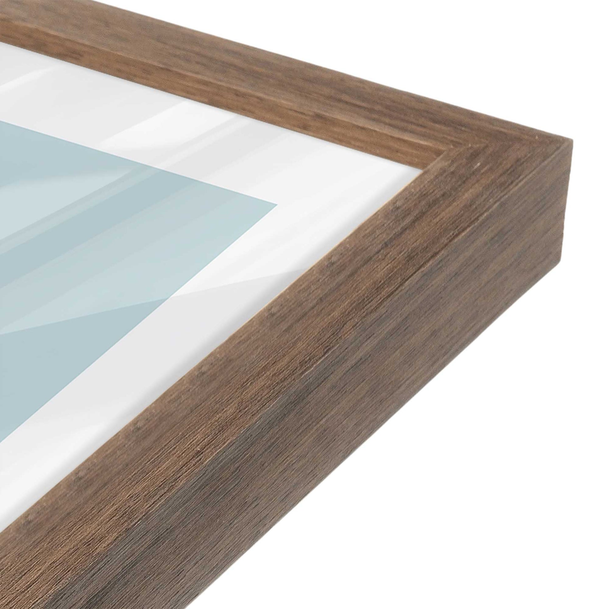 [Color:Walnut], Picture of art in a Walnut frame of the corner