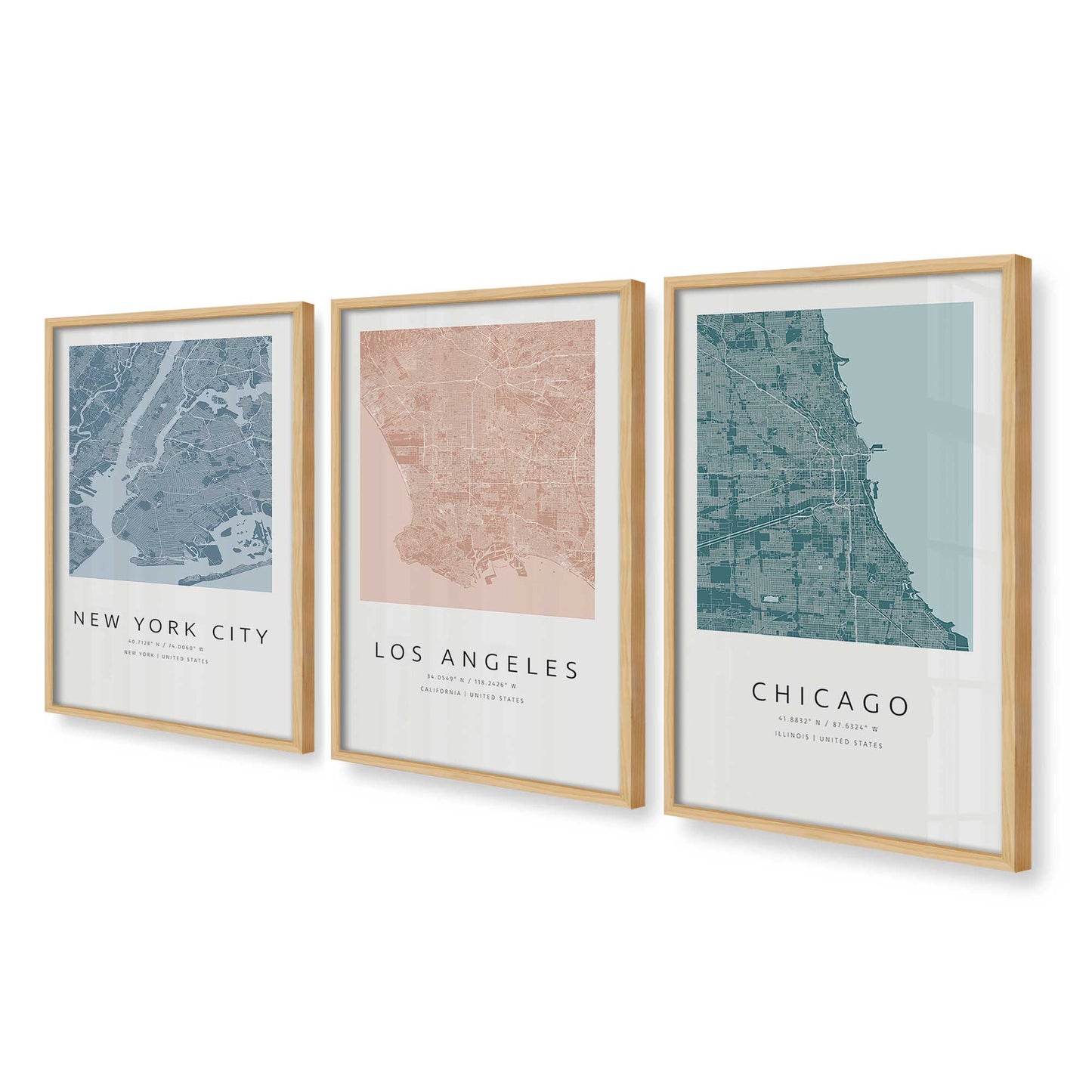 [Color:American Maple], Picture of art in an American Maple frame at an angle