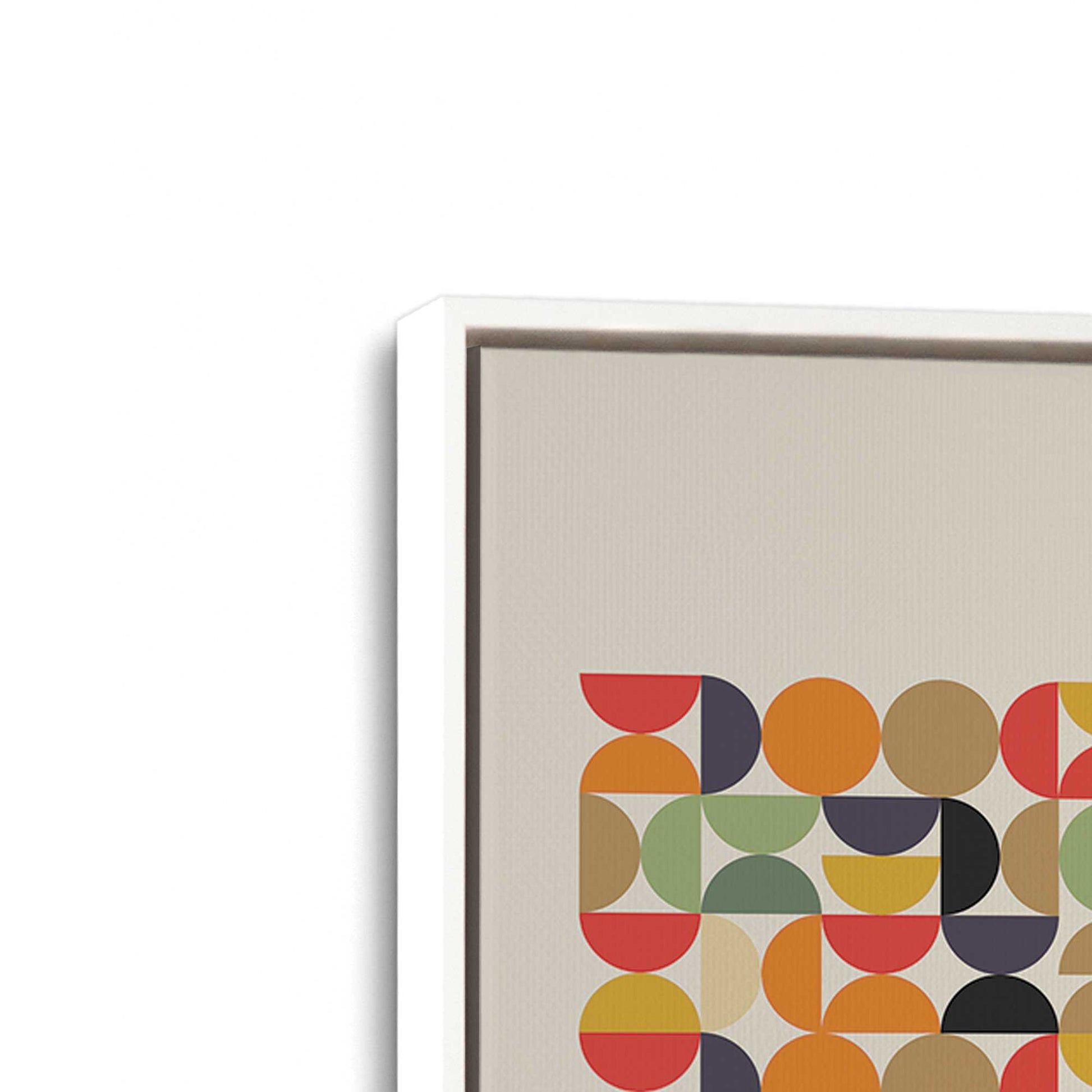 [Color:Opaque White], Picture of art in a White frame at an angle