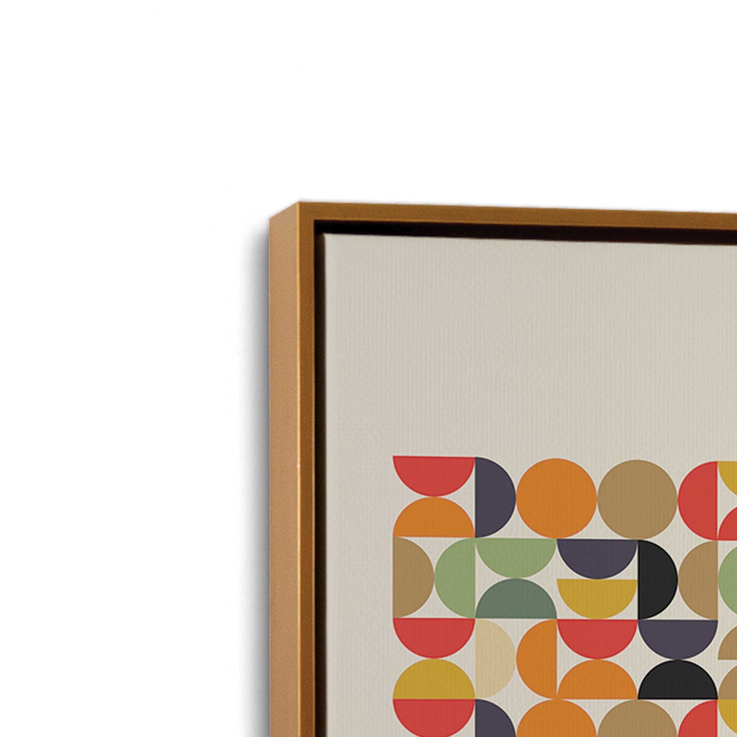 [Color:Polished Gold], Picture of art in a Polished Gold frame at an angle