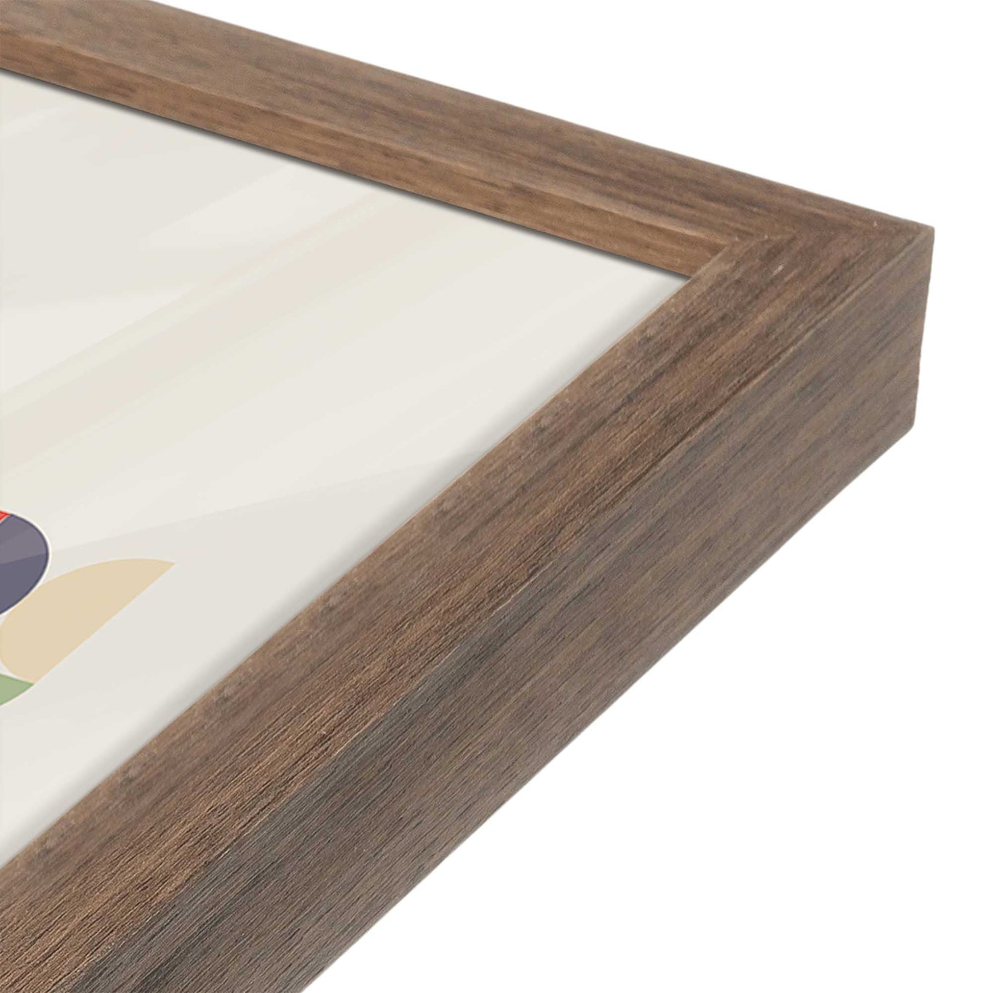 [Color:Walnut], Picture of art in a Walnut frame at an angle