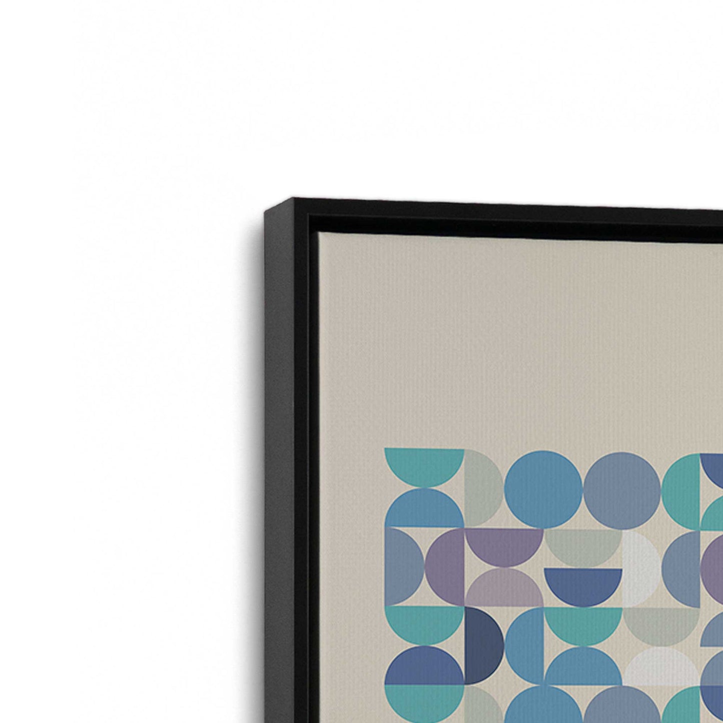 [Color:Satin Black], Picture of art in a Satin Black frame at an angle